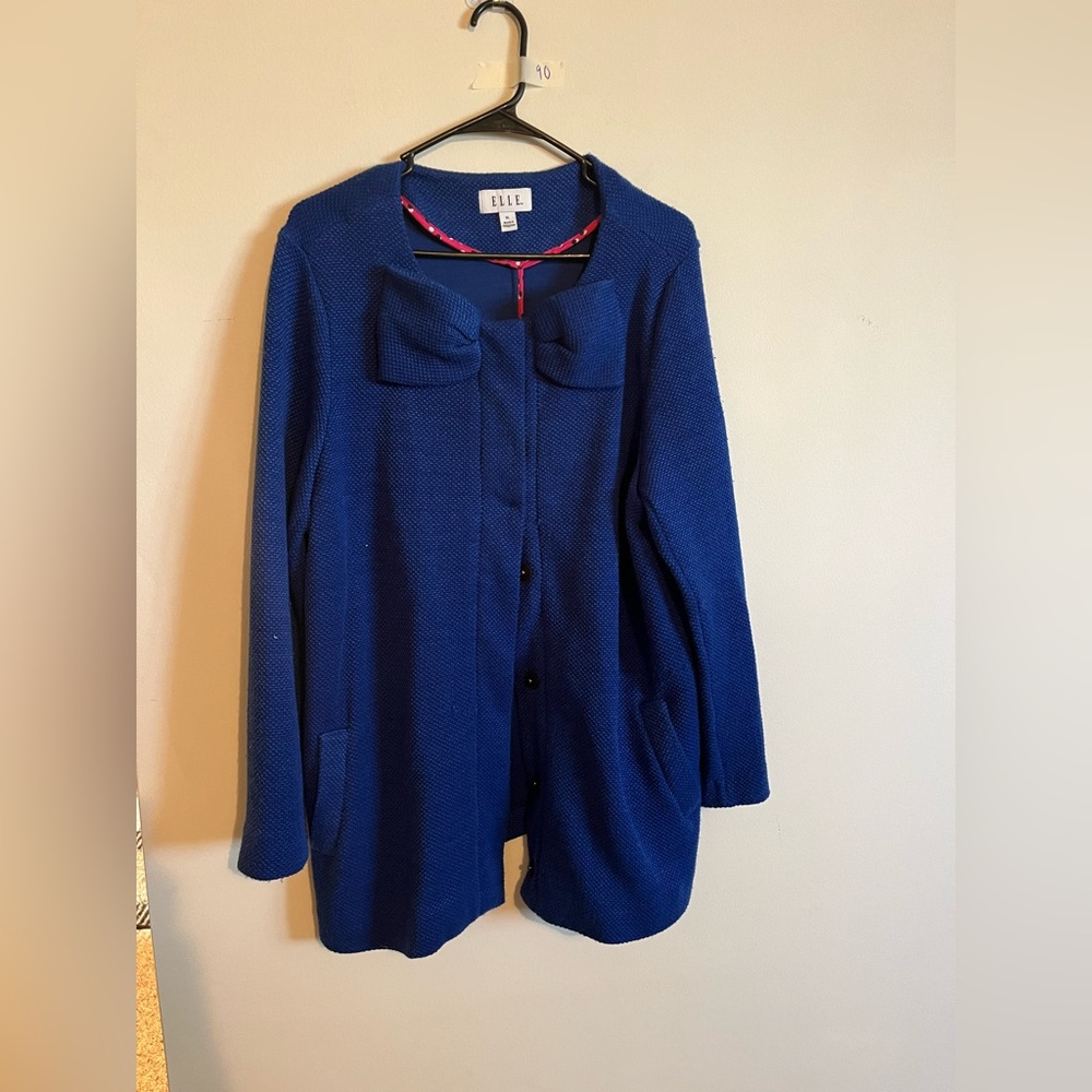 Elle blue jacket with bow